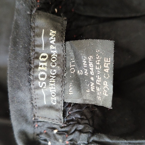 Soho Black Cotton Embroidered Blouse S - Picture 8 of 8